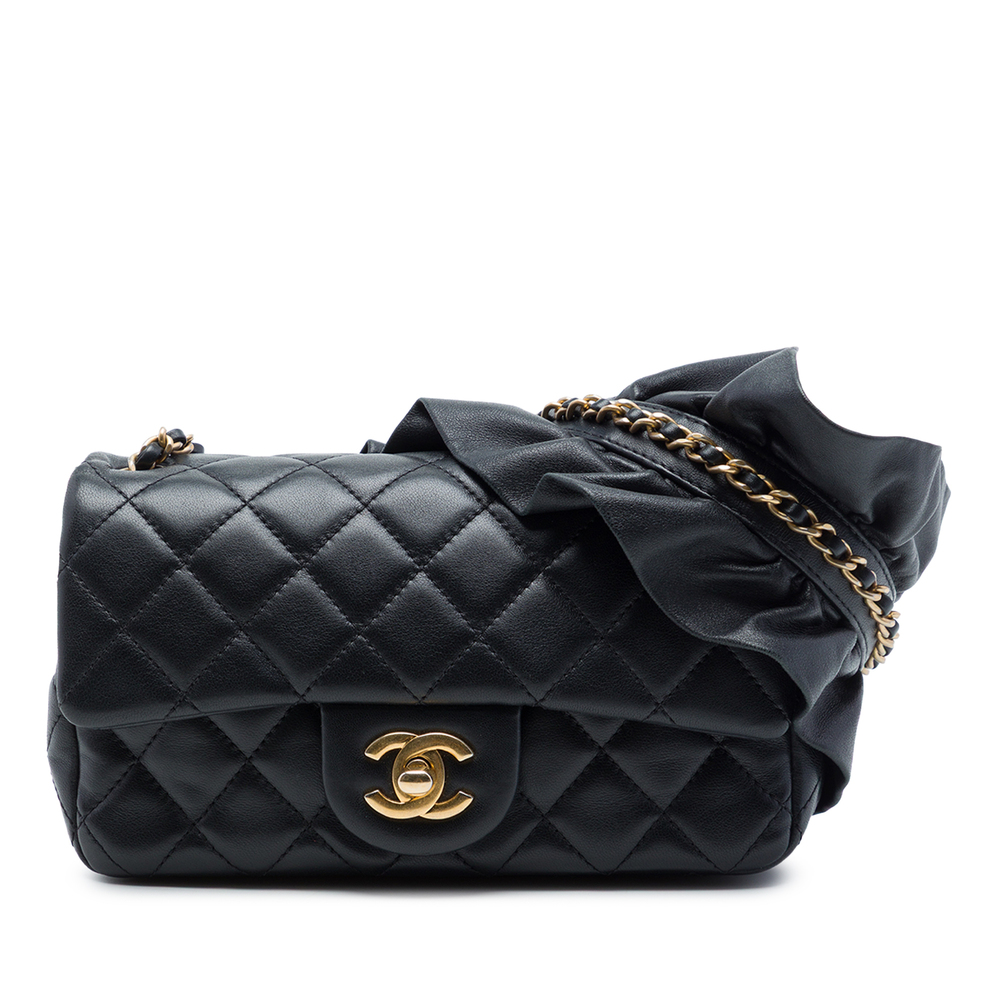 Pre-Loved Chanel Mini Rectangular Classic Lambskin Romance Single Flap